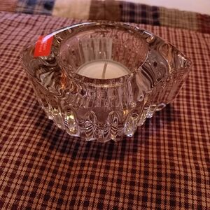 Mikasa Clear Crystal Tealight Holder